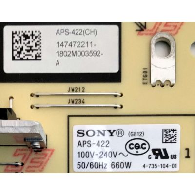 KIT DE TARJETAS PARA TV SONY /MAIN A-5014-158-A / 1-006-894-11 / A5014158A / FUENTE 1-474-722-11 / 1-983-477-12 / 147472211 / APS-422(CH) / T-CON 6871L-6385A / 6870C-0848A / LE650PQL (HN)(A1) /MODELOS XBR-65A8H / XBR65A8H - Imagen 2